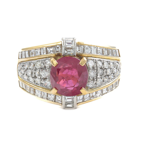 2.80ct Ruby and Diamond Ring