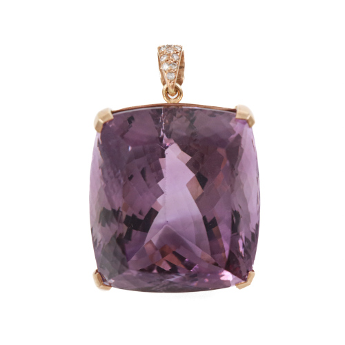 90.00ct Amethyst and Diamond Pendant