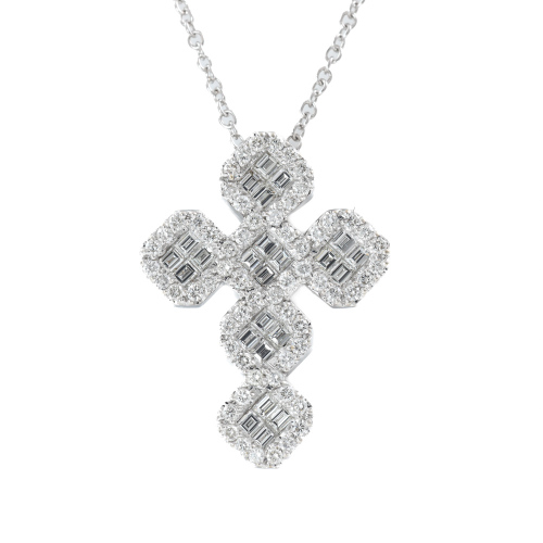 1.68ct Diamond Cross Pendant