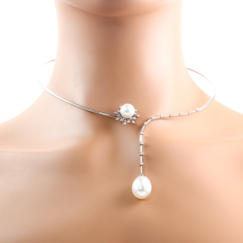 South Sea Pearl and Diamond Collar Necklace