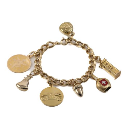 Charm Bracelet 18ct yellow gold 40.5g