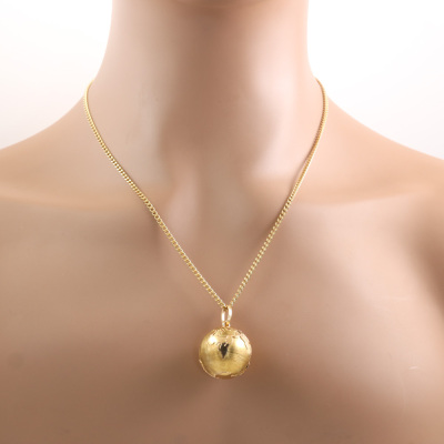 Globe 18ct Gold Pendant with 90cm Chain 28.1g - 4