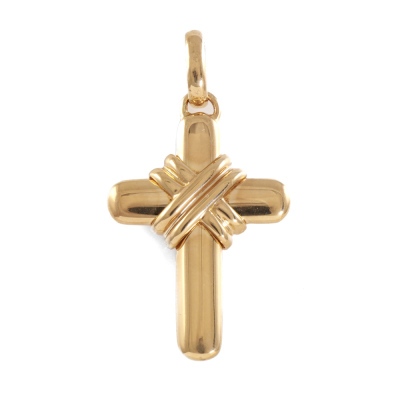 Bvlgari X Wrap Cross Charm Pendant