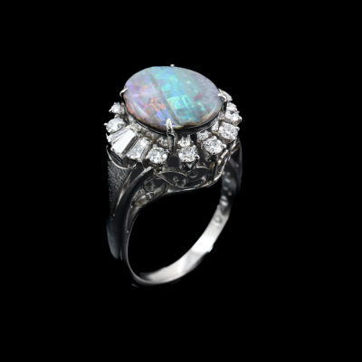 2.04ct Boulder Opal and Diamond Ring - 5