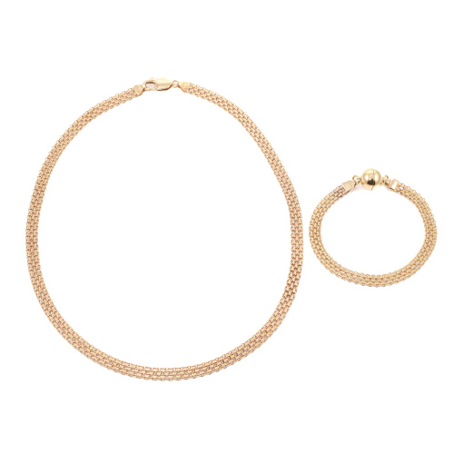 9ct Gold Necklace & Bracelet Set 25.8g