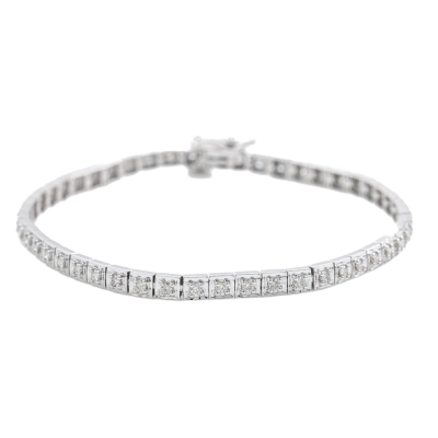 0.98ct Round Diamond Tennis Bracelet