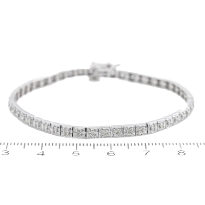 0.98ct Round Diamond Tennis Bracelet - 2