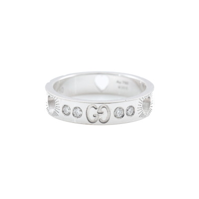 Gucci Icon Diamond Ring with Heart Cutout