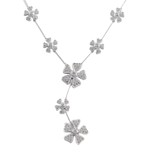 1.00ct Diamond Flower Design Necklace