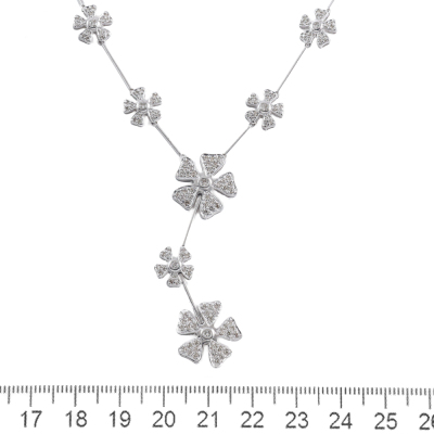 1.00ct Diamond Flower Design Necklace - 2