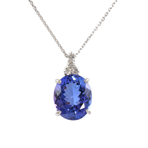 5.18ct Tanzanite and Diamond Pendant