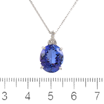 5.18ct Tanzanite and Diamond Pendant - 2