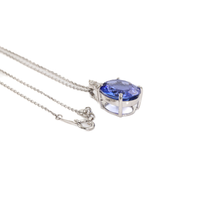 5.18ct Tanzanite and Diamond Pendant - 4