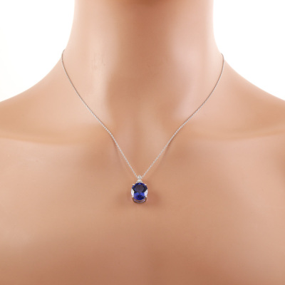 5.18ct Tanzanite and Diamond Pendant - 6