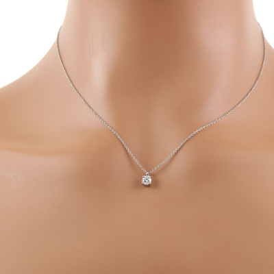 Tiffany & Co. Solitaire Diamond Pendant - 7