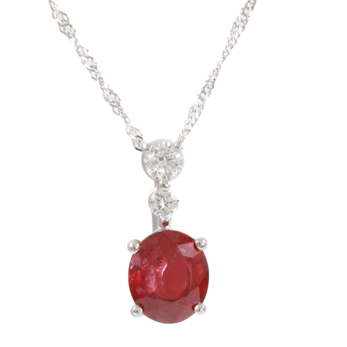 1.06ct Mozambican Ruby Pendant GIA