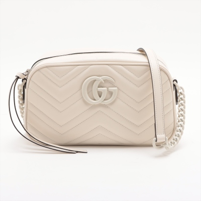 Gucci GG Marmont Shoulder Bag All White