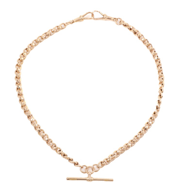 9ct Rose gold T-Bar Necklace - 2