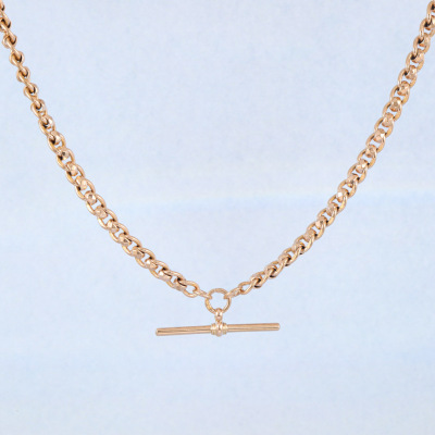 9ct Rose gold T-Bar Necklace - 7