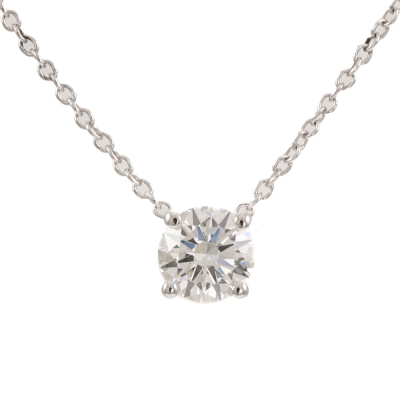 0.50ct Diamond Solitaire Pendant GIA E VVS1