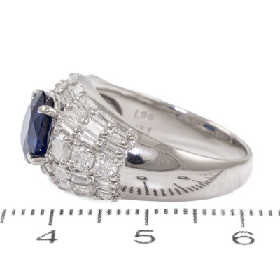 1.96ct Sapphire and 1.71ct Diamond Ring - 3