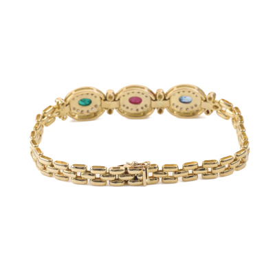 Ruby, Sapphire, Emerald and Diamond Bracelet - 3