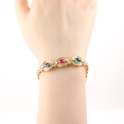 Ruby, Sapphire, Emerald and Diamond Bracelet - 5