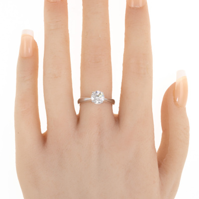 1.28ct Diamond Solitaire Ring GIA E SI2 - 7