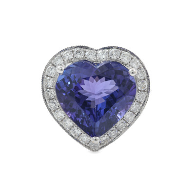 6.40ct Tanzanite and Diamond Ring