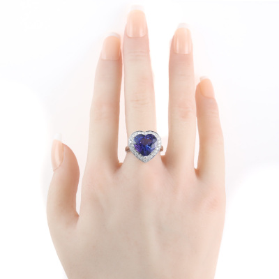 6.40ct Tanzanite and Diamond Ring - 7