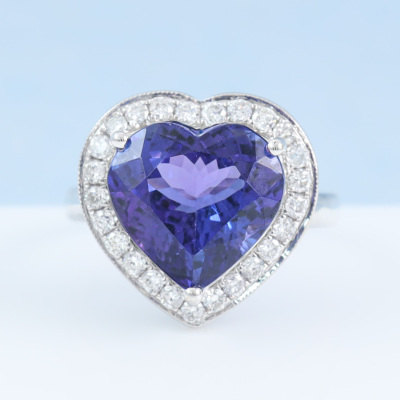 6.40ct Tanzanite and Diamond Ring - 8