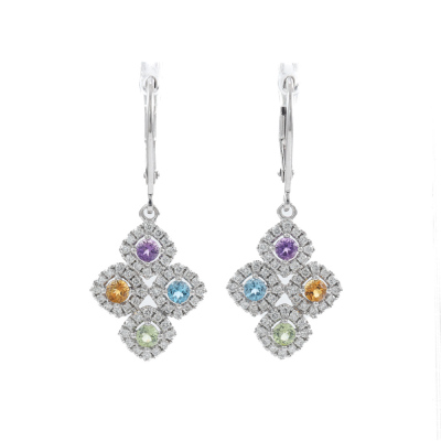 Amethyst, Topaz, Citrine and Peridot Earrings