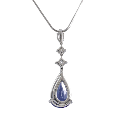 3.88ct Tanzanite and Diamond Pendant - 4