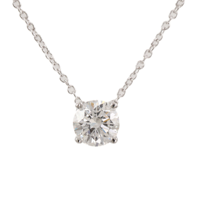 0.70ct Diamond Solitaire Pendant GIA D VS2