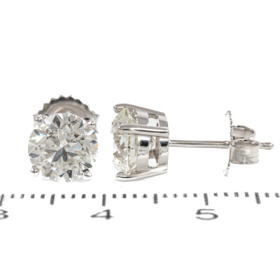 3.02ct Diamond Studs GIA H-I SI2 - 5