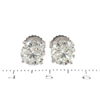 3.02ct Diamond Studs GIA H-I SI2 - 8