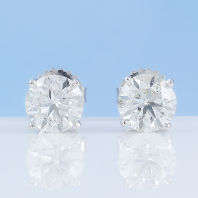 3.02ct Diamond Studs GIA H-I SI2 - 9