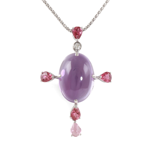 14.84ct Amethyst & Tourmaline Pendant