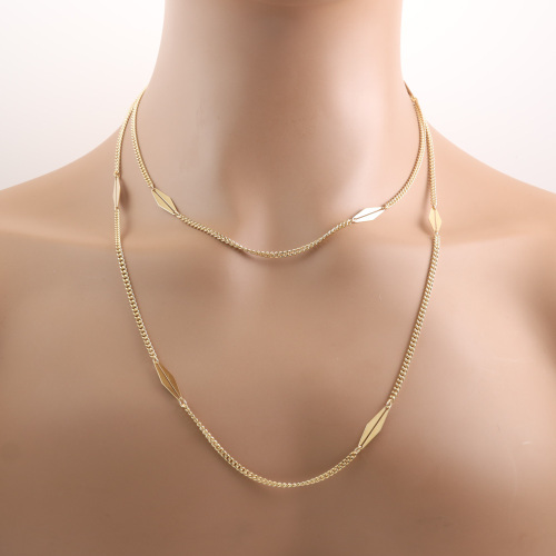 18ct Gold Station Necklace 22.2g