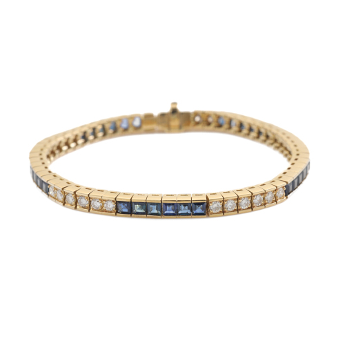 4.68ct Sapphire and Diamond Bracelet