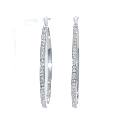 1.00ct Diamond Hoop Earrings