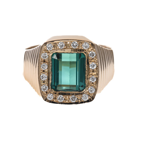 2.15ct Tourmaline and Diamond Ring