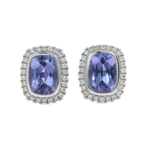 1.89ct Tanzanite and Diamond Earrings