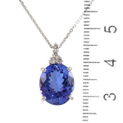 5.18ct Tanzanite and Diamond Pendant - 5