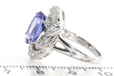 3.77ct Tanzanite and Diamond Ring - 2