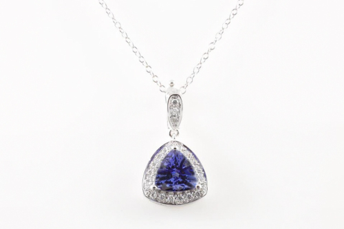 2.27ct Tanzanite and Diamond Pendant