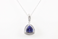 2.27ct Tanzanite and Diamond Pendant